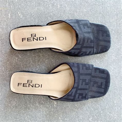 fendi zucca mules|fendi zucca handbags.